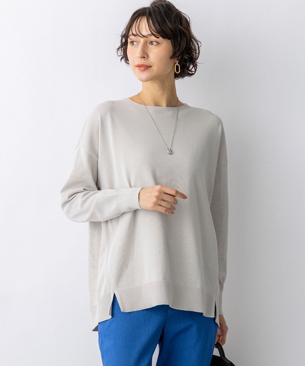 23区 L 【先行予約】コットンポリエステルストレッチ オーバーサイズ ニット 