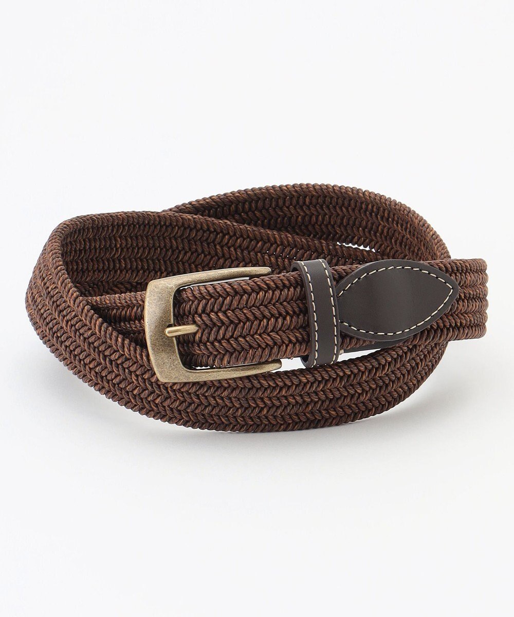 JOSEPH ABBOUD 【イタリア素材・ストレッチ・日本製】 コットンメランジストレッチ ベルト 