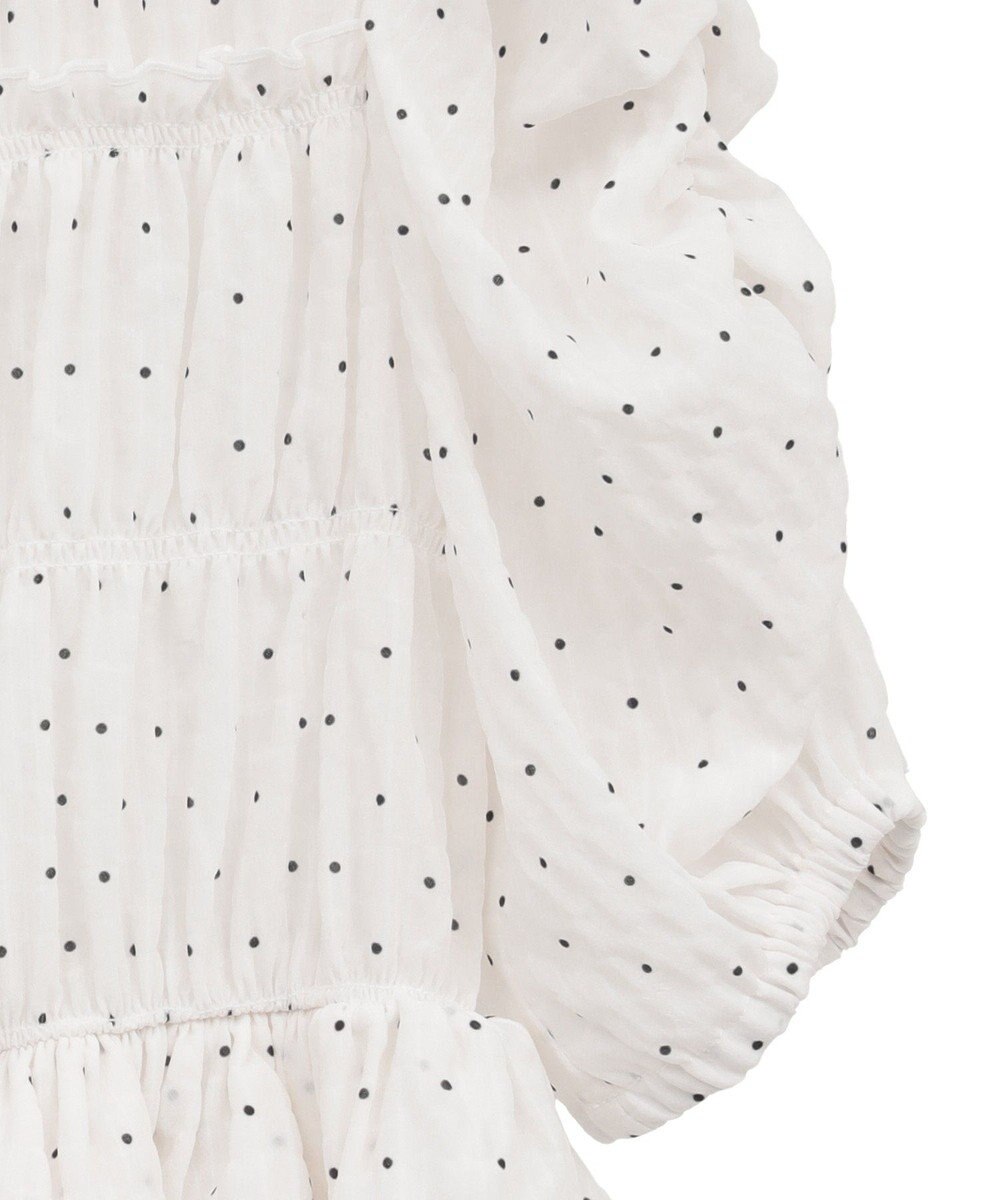 earth music&ecology レースティアードシャーリングブラウス 