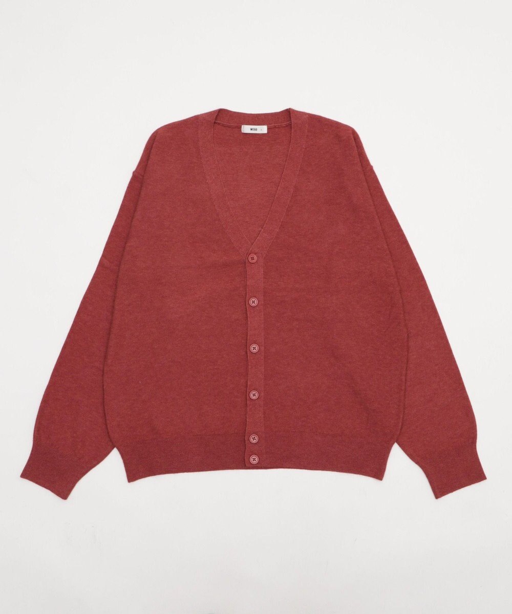 WEGO 【WEB限定/2025年秋冬新作//洗濯可/MLサイズ展開/ユニセックス着用ITEM】ドロップショルダーカーディガン 