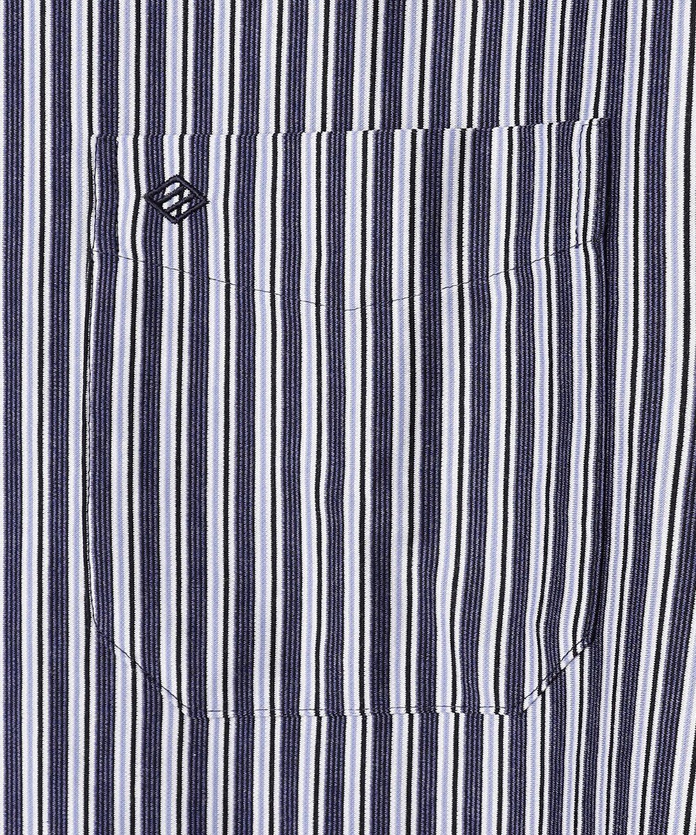 JOSEPH ABBOUD 【ストレッチで快適な着心地・イージーケア】ランダムストライプ ジャージー シャツ 