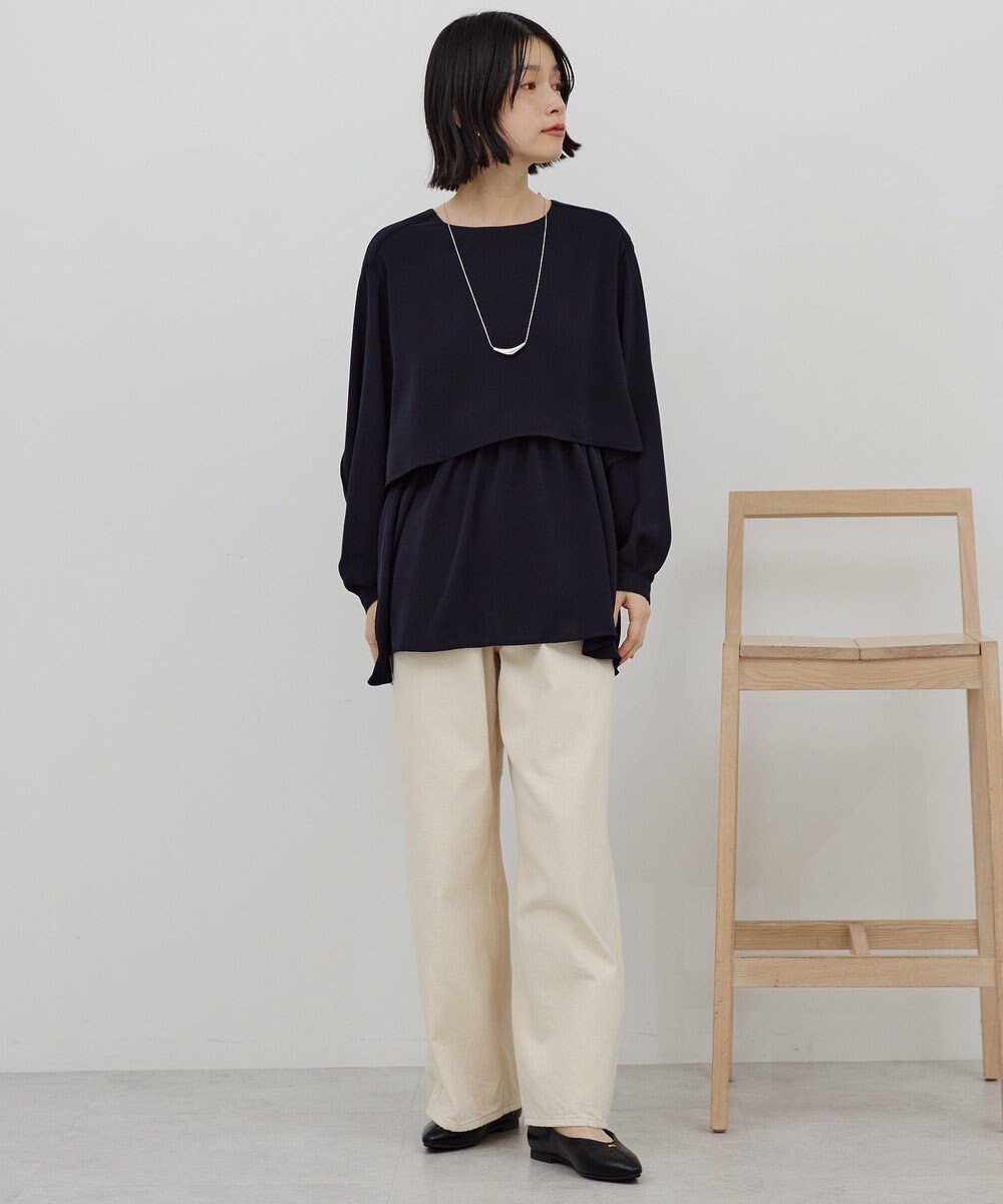 AMERICAN HOLIC 【イージーケア】Ｗクロスティアードブラウス 