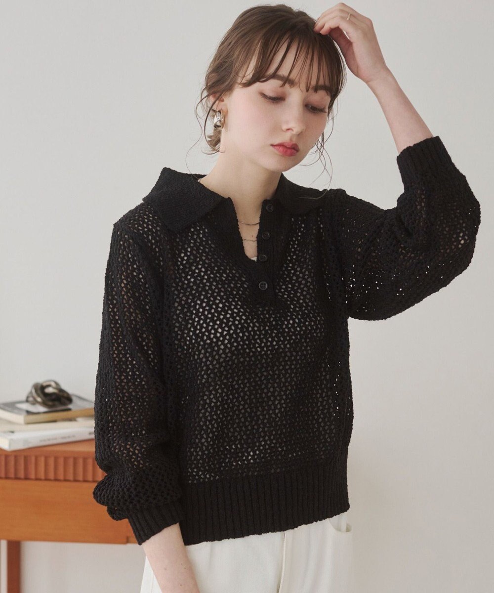 WEGO 【ANGIE VINTAGE】MIXメッシュポロニット 
