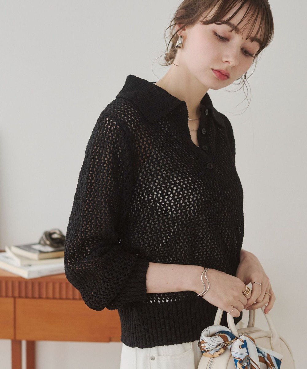 WEGO 【ANGIE VINTAGE】MIXメッシュポロニット 