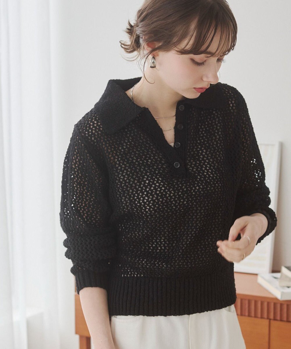 WEGO 【ANGIE VINTAGE】MIXメッシュポロニット 