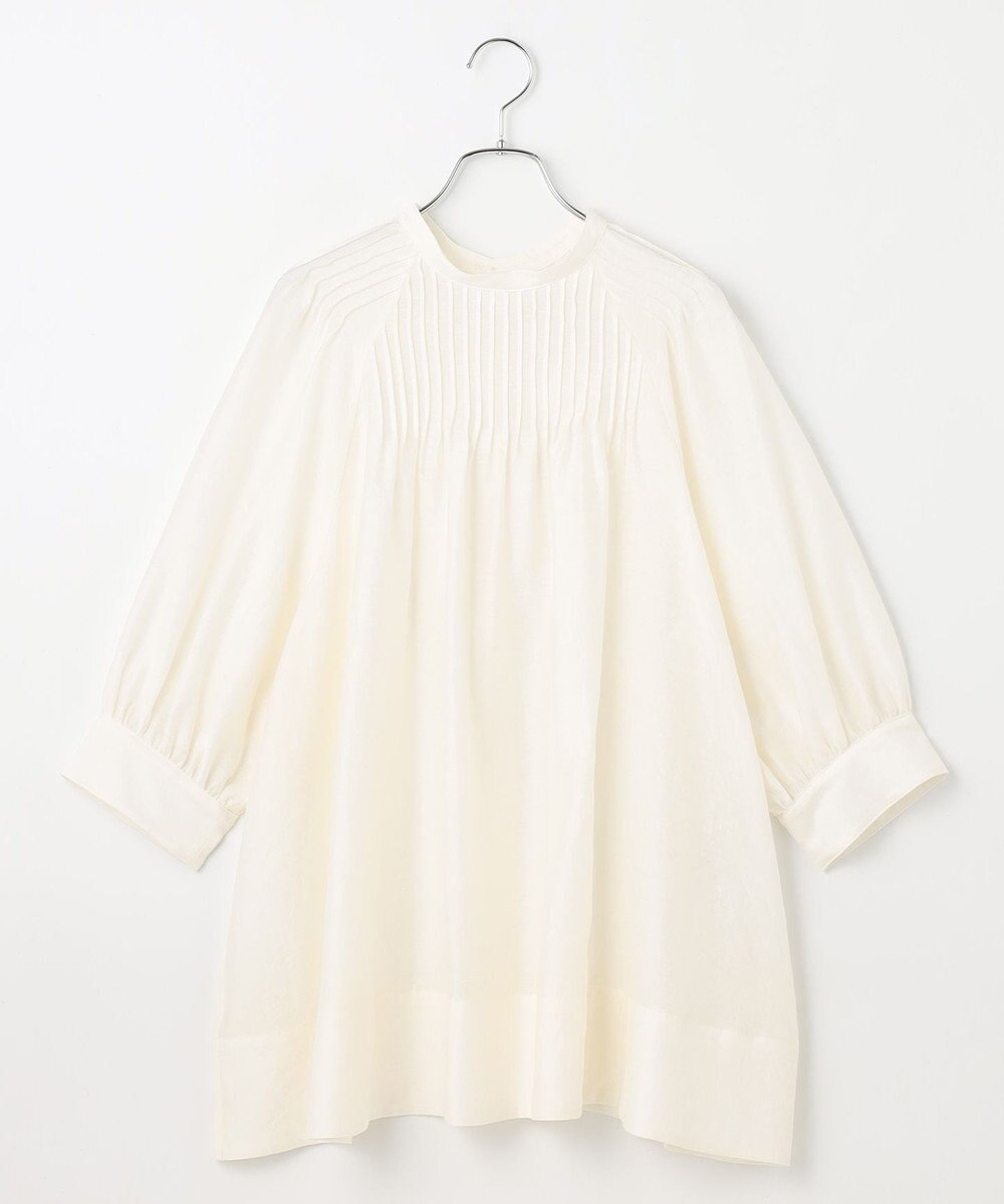 #Newans 【金子綾さんインスタライブご紹介アイテム】（前後着用可能）ピンタックシアーブラウス 