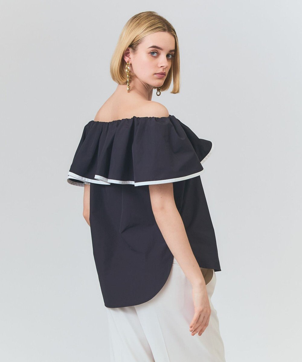 GRACE CONTINENTAL ラッフルトリミングブラウス 