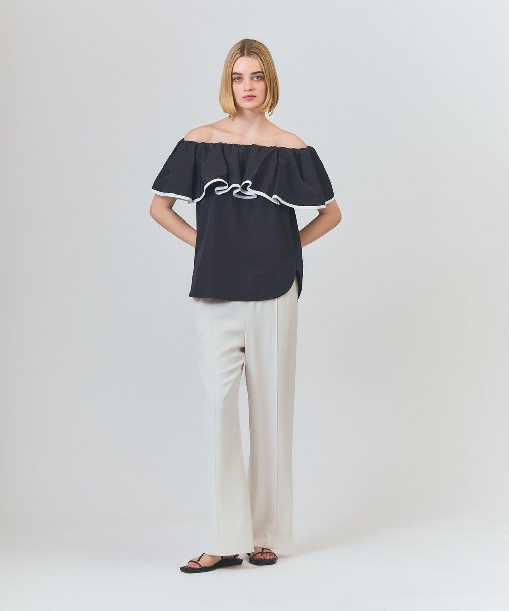 GRACE CONTINENTAL ラッフルトリミングブラウス 