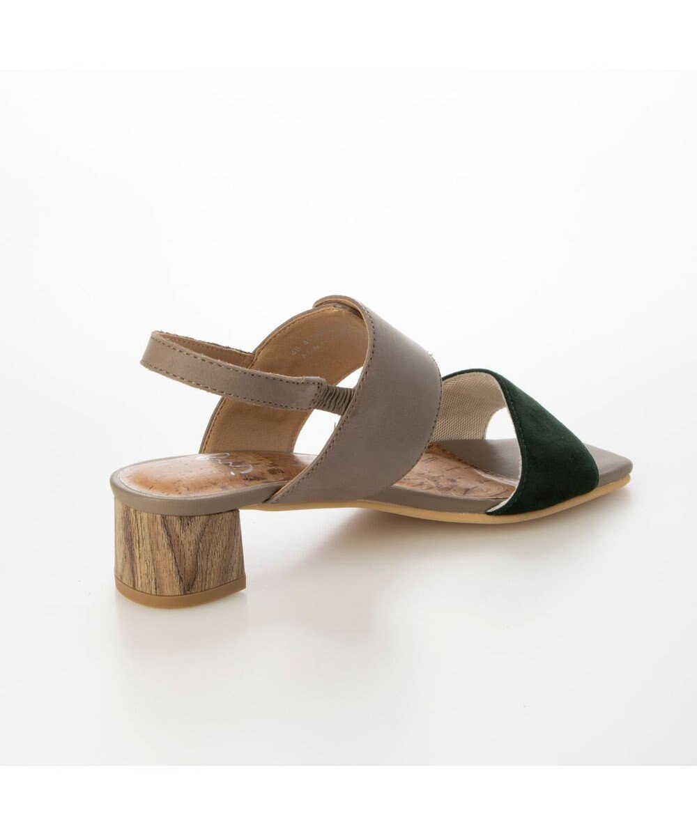 ing <ing>スクエアトゥバックベルトサンダル 