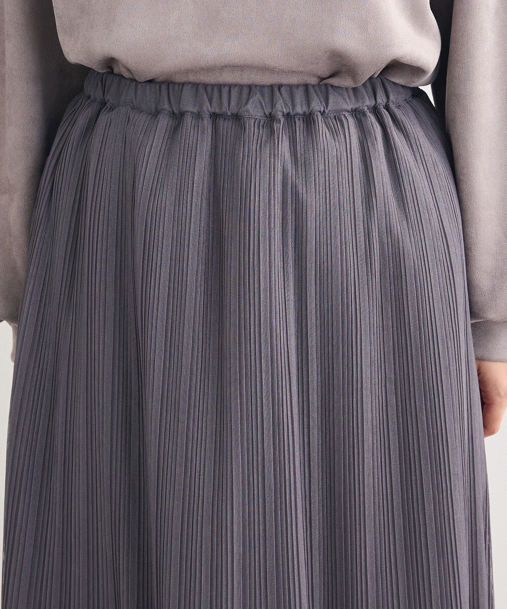 Green Parks ラメチュールプリーツスカート 