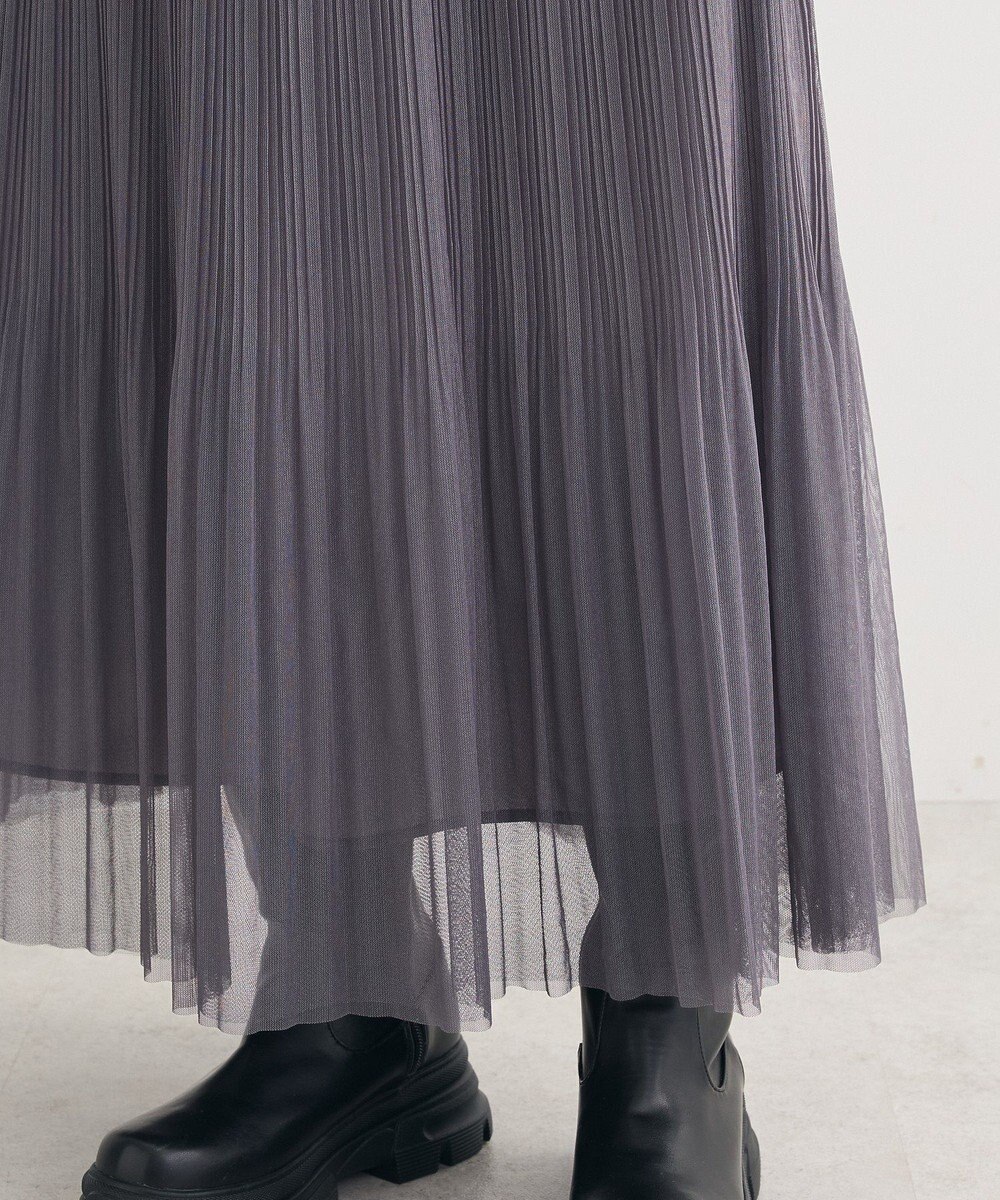 Green Parks ラメチュールプリーツスカート 