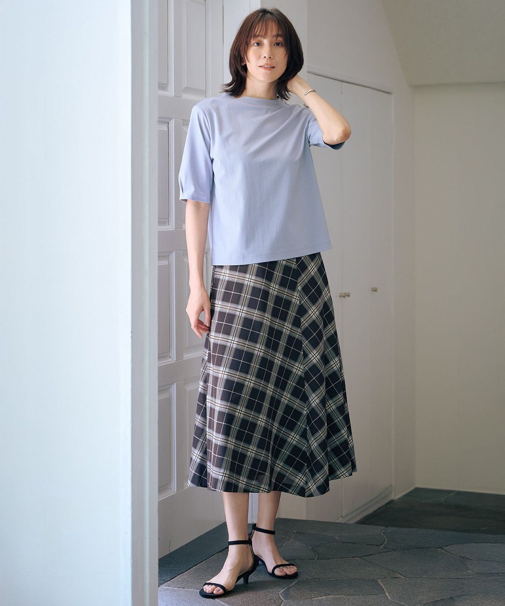 J.PRESS LADIES L 【WEB限定カラーあり・洗える】SOFT SHEER チェック フレア スカート 