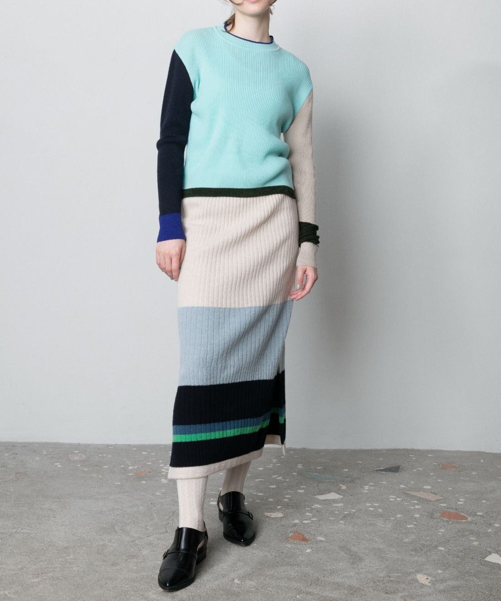 TRICOTE PLAIN RIB MULTI SKIRT／無地リブMULTI SKIRT 