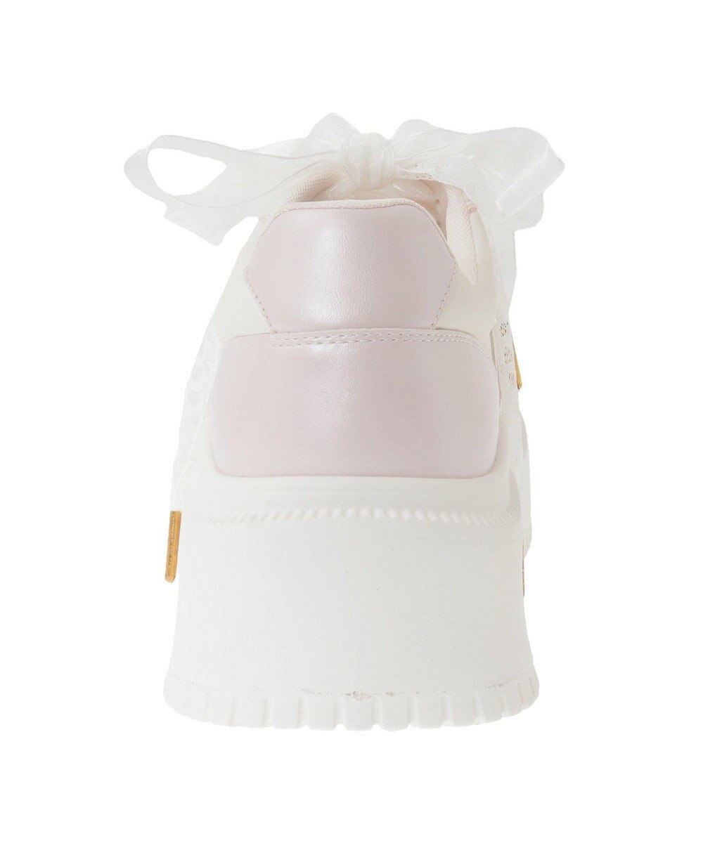Maison de FLEUR レースリボン厚底スニーカー 