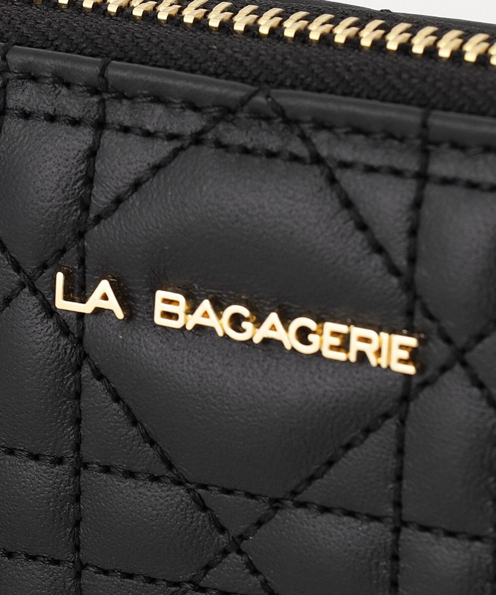 LA BAGAGERIE シープキルティング　ラウンドウォレット 