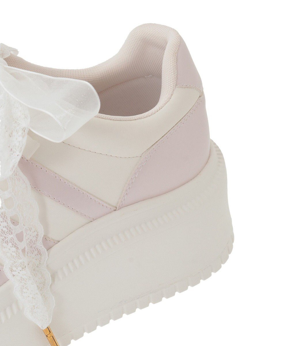 Maison de FLEUR レースリボン厚底スニーカー 