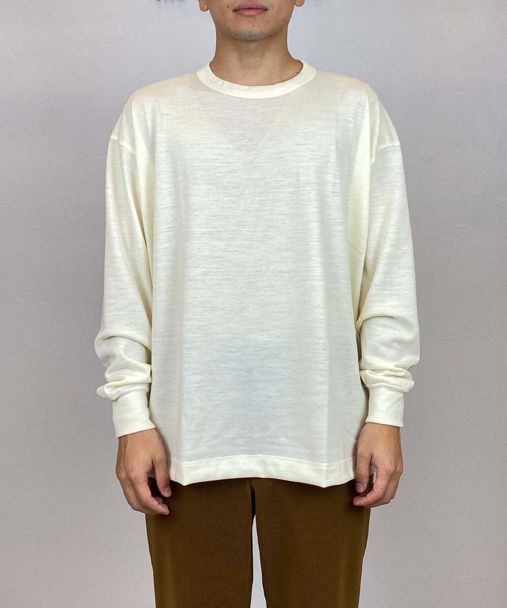 KASHIYAMA 【ウォッシャブル】ウールジャージークルーネックニット 