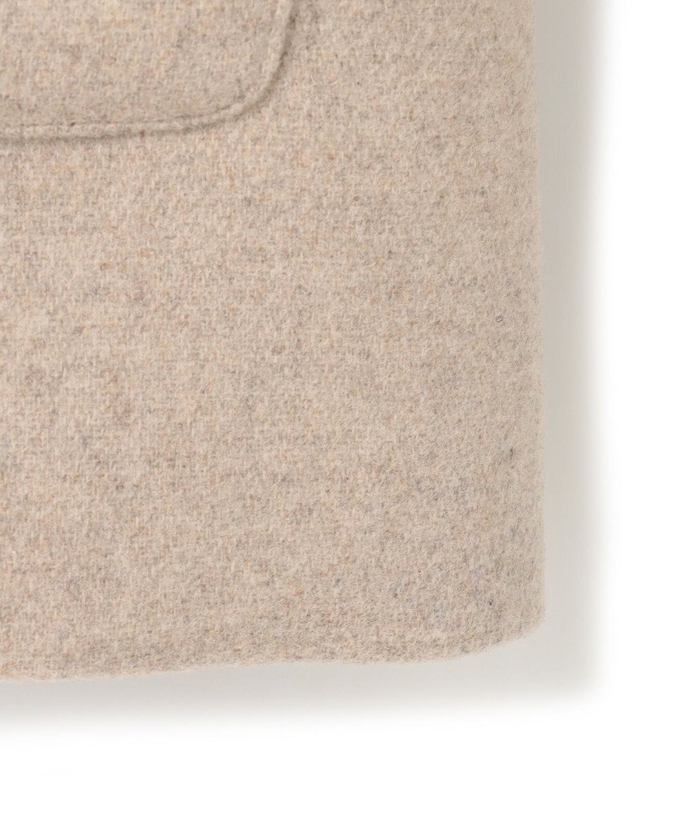 UNFILO ウールブレンド ノーカラーコート 