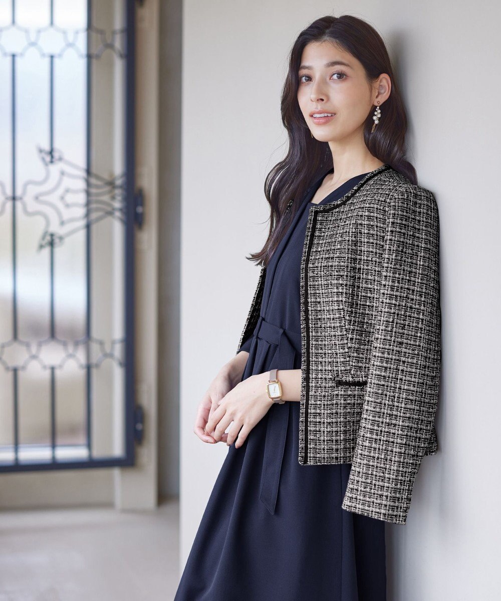 Tiaclasse ラメツイードジャケット 