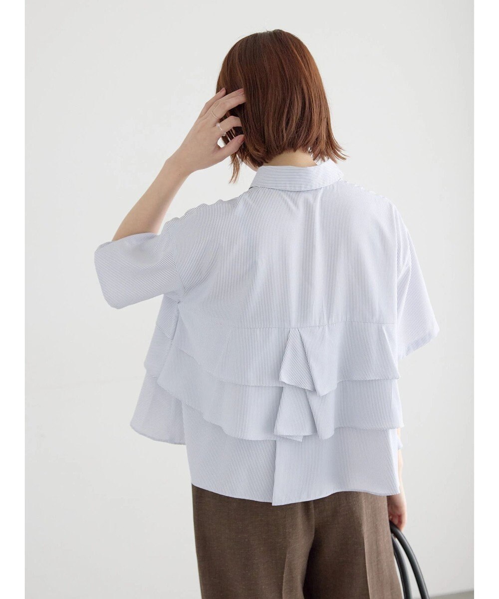Te chichi 半袖ティアードフリルクロップトシャツ 