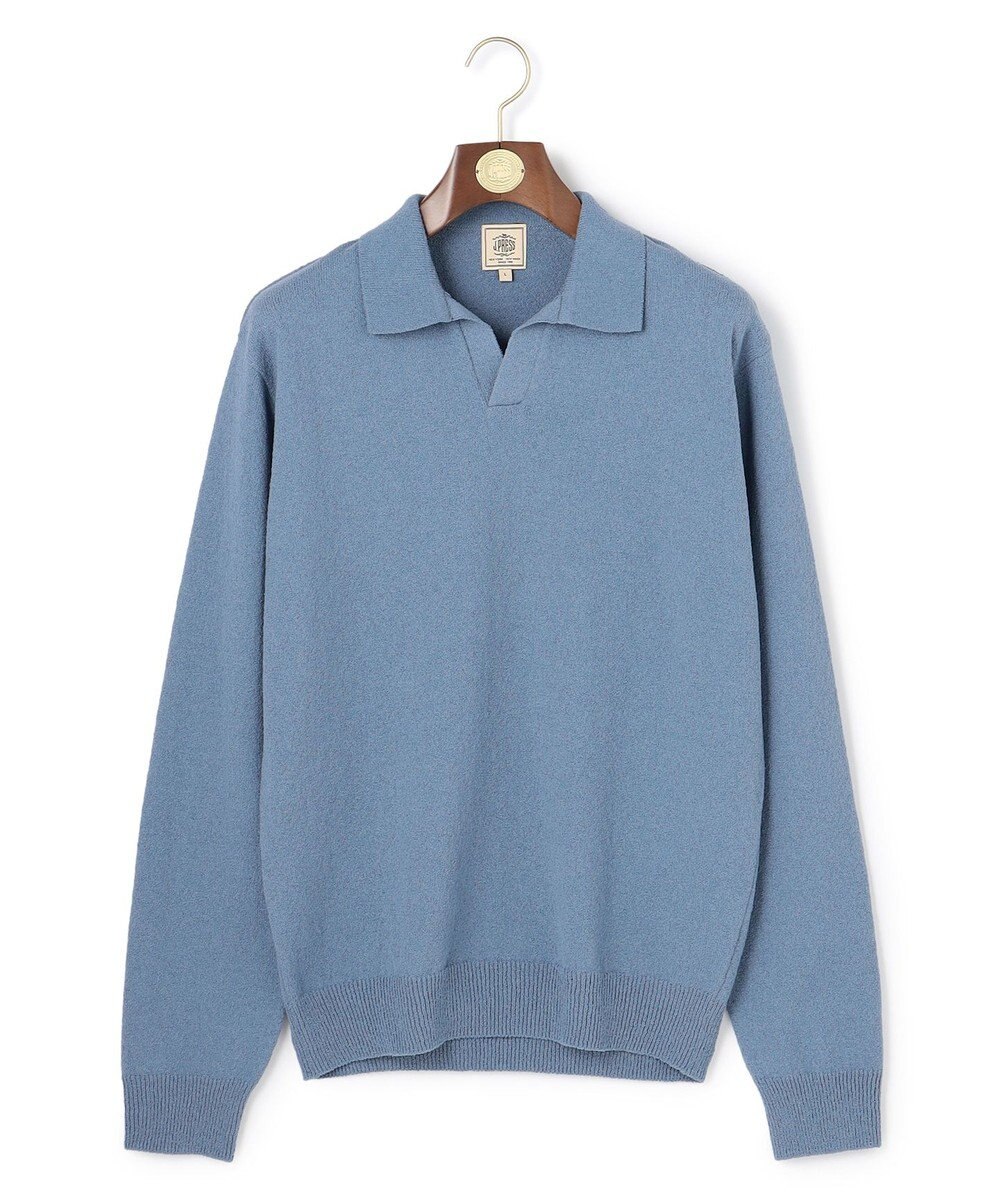 J.PRESS MEN ミックスブークレ スキッパーポロシャツ 