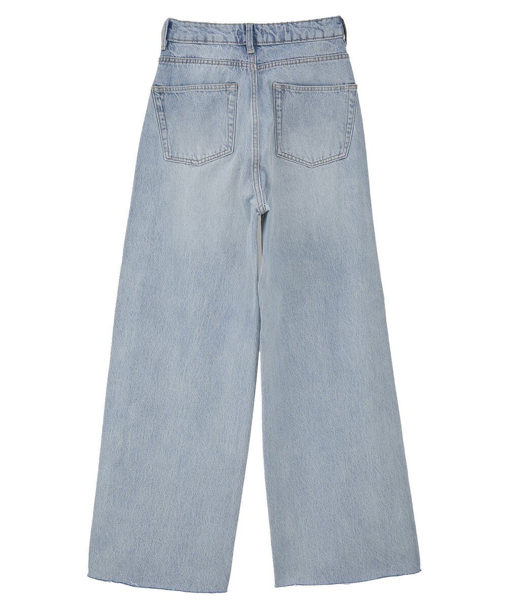 earth music&ecology 【セルフカット可】ワイドデニムパンツ 