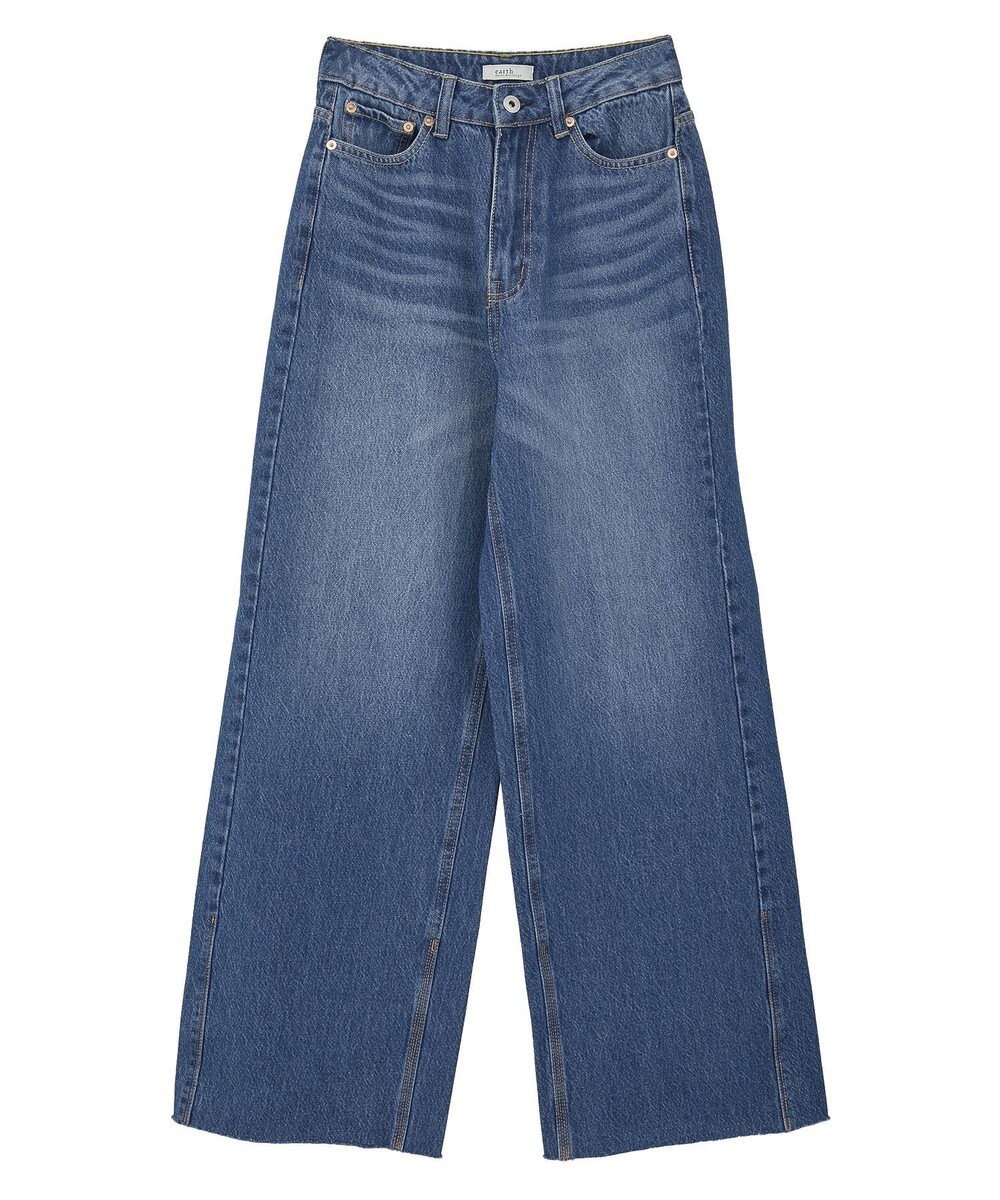 earth music&ecology 【セルフカット可】ワイドデニムパンツ 