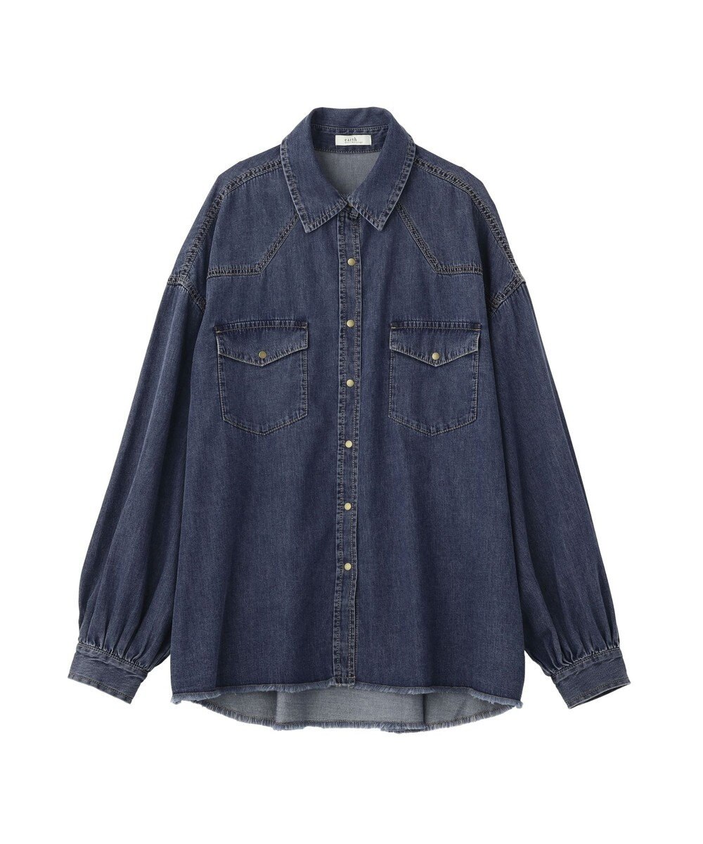 earth music&ecology 【予約】ウエスタンデニムシャツ 