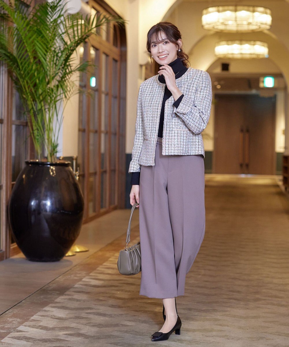 Tiaclasse ラメツイードジャケット 