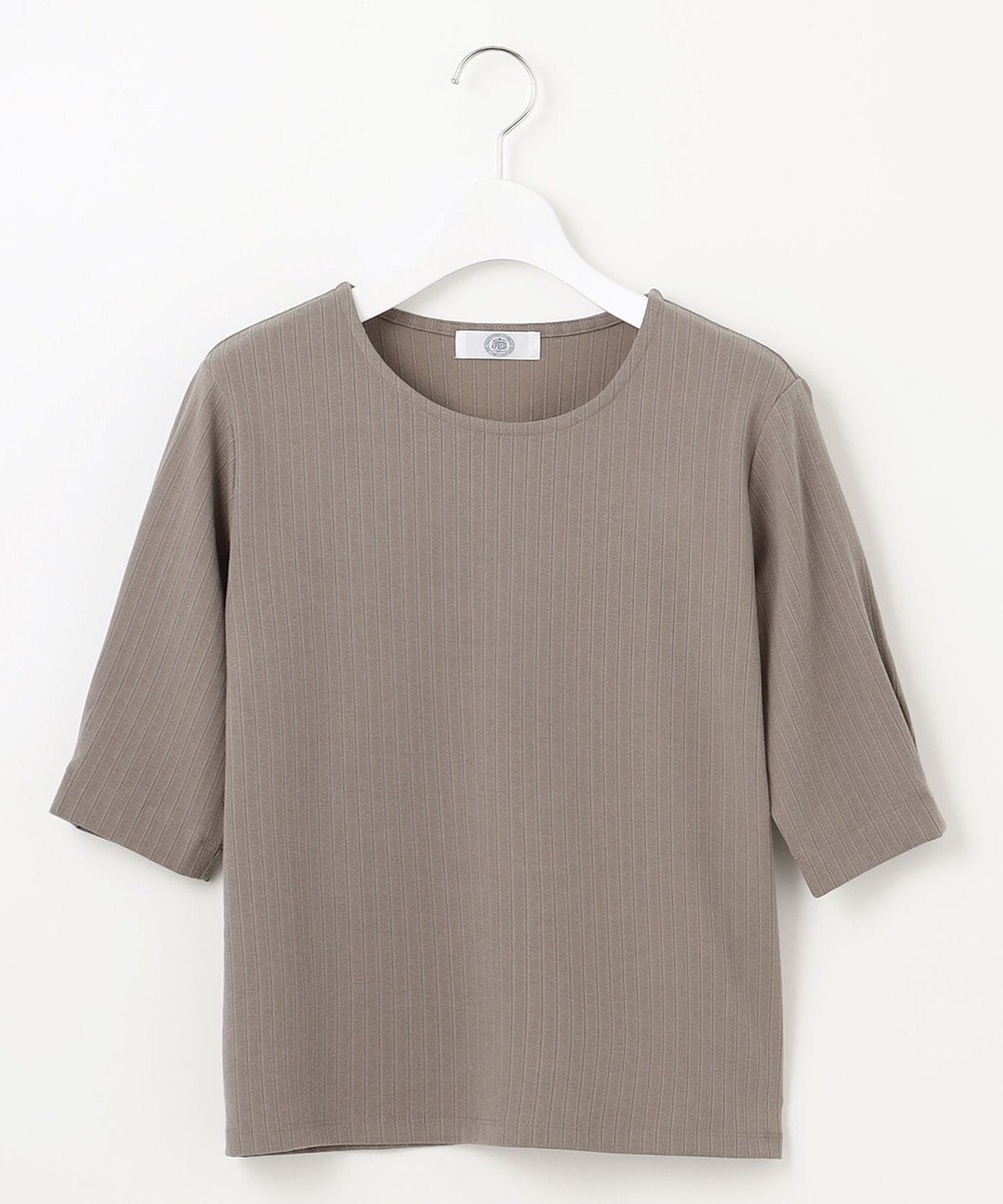 J.PRESS LADIES L ワイドリブジャージー タックスリーブ カットソー 