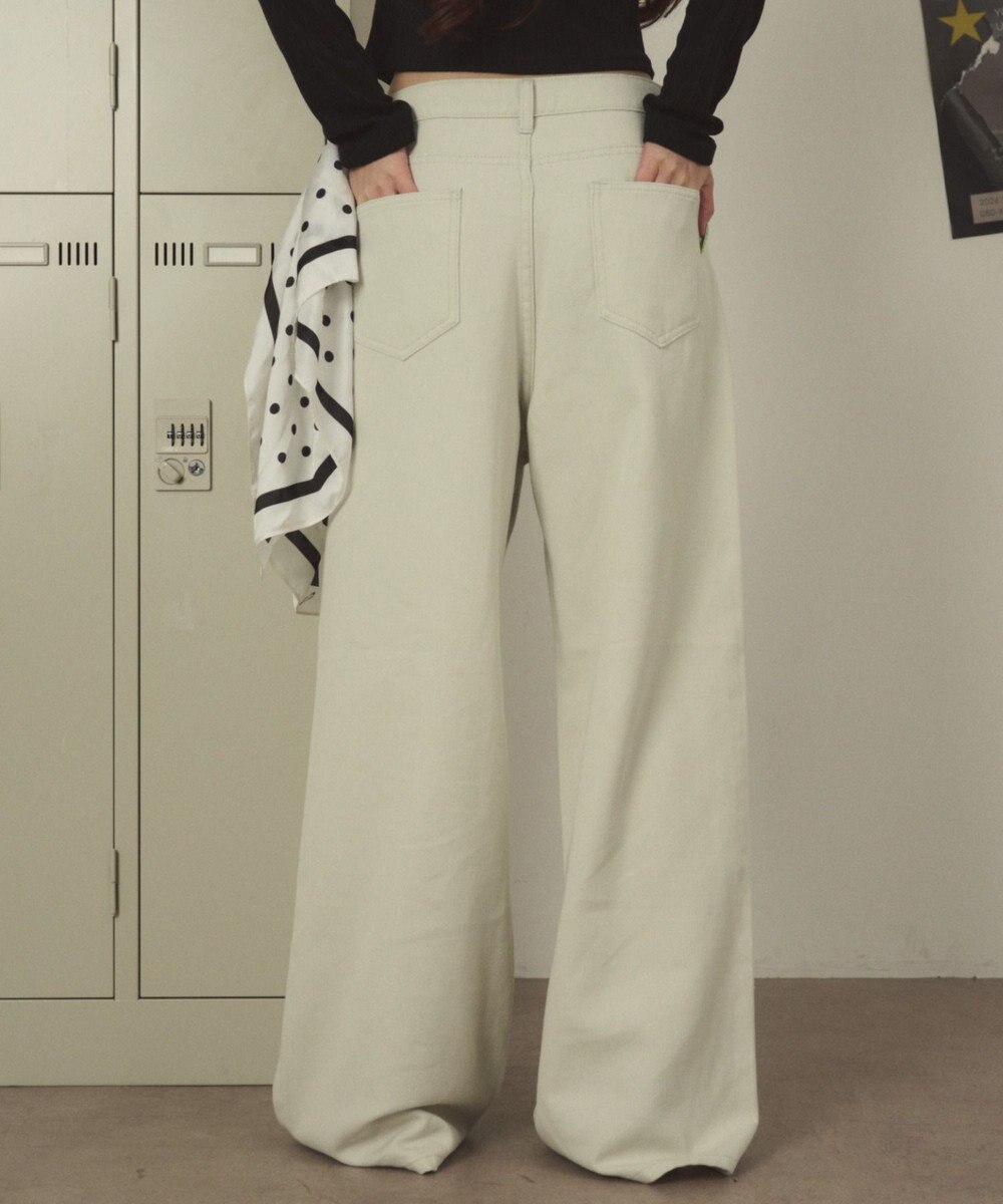WEGO ウォッシュドワイドパンツ 