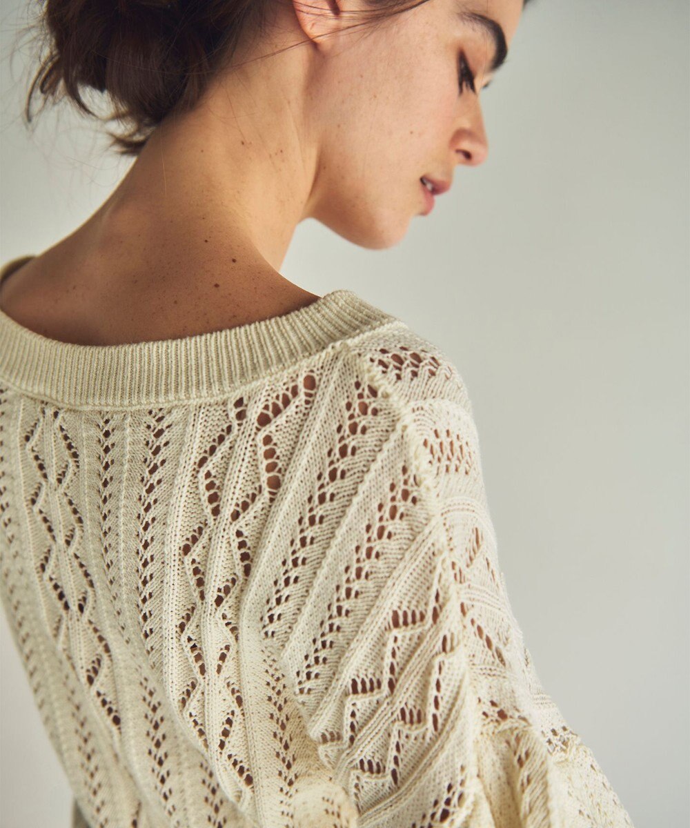 GRACE CONTINENTAL レース編ルーズニットトップ 