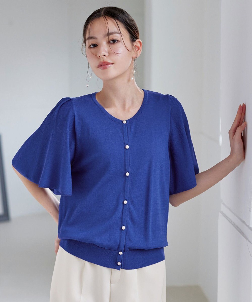 Tiaclasse 【洗える】フレアスリーブカーディガン 