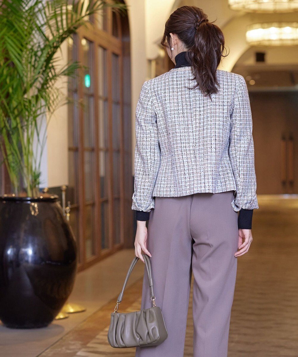 Tiaclasse ラメツイードジャケット 