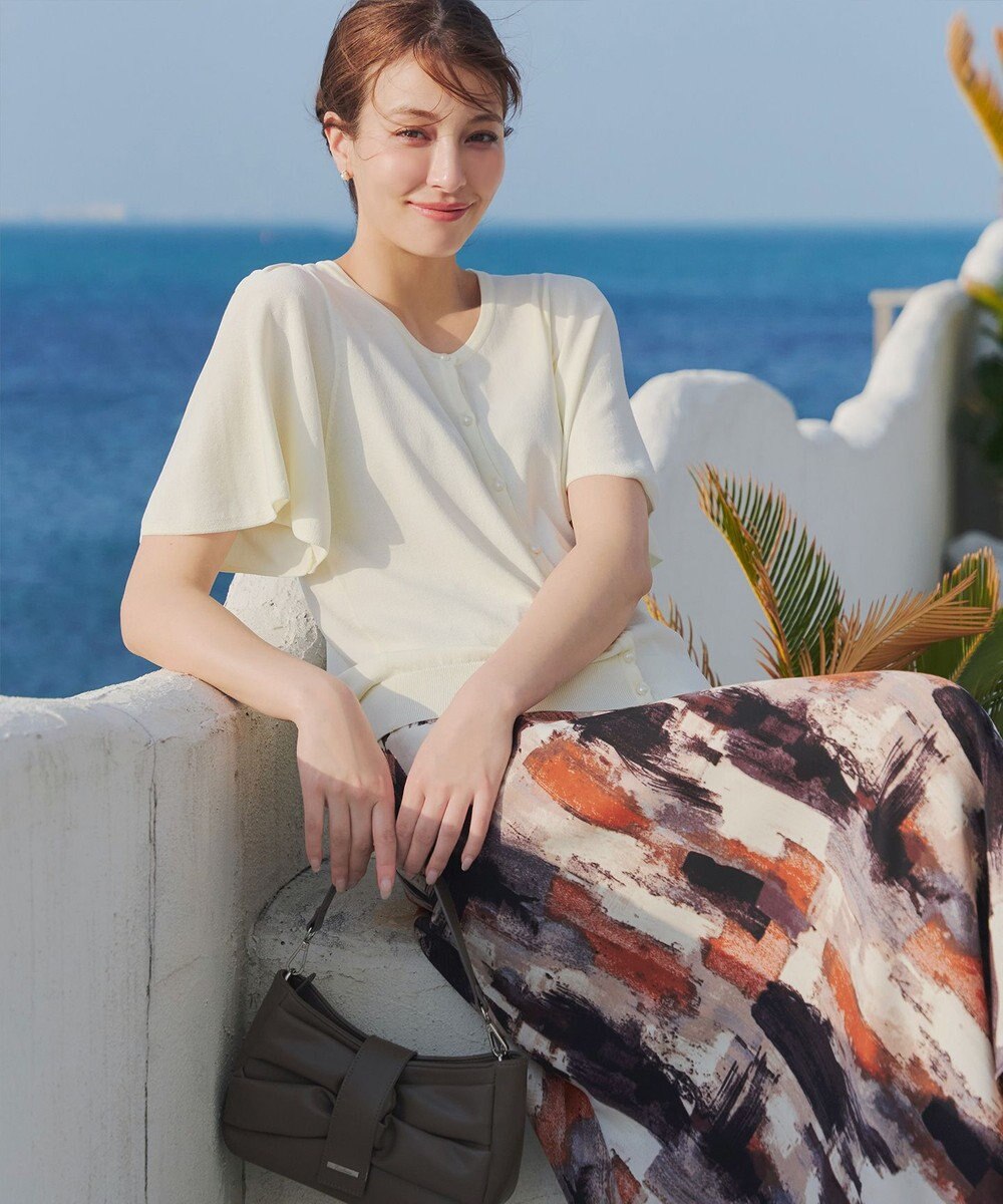 Tiaclasse 【洗える】フレアスリーブカーディガン 