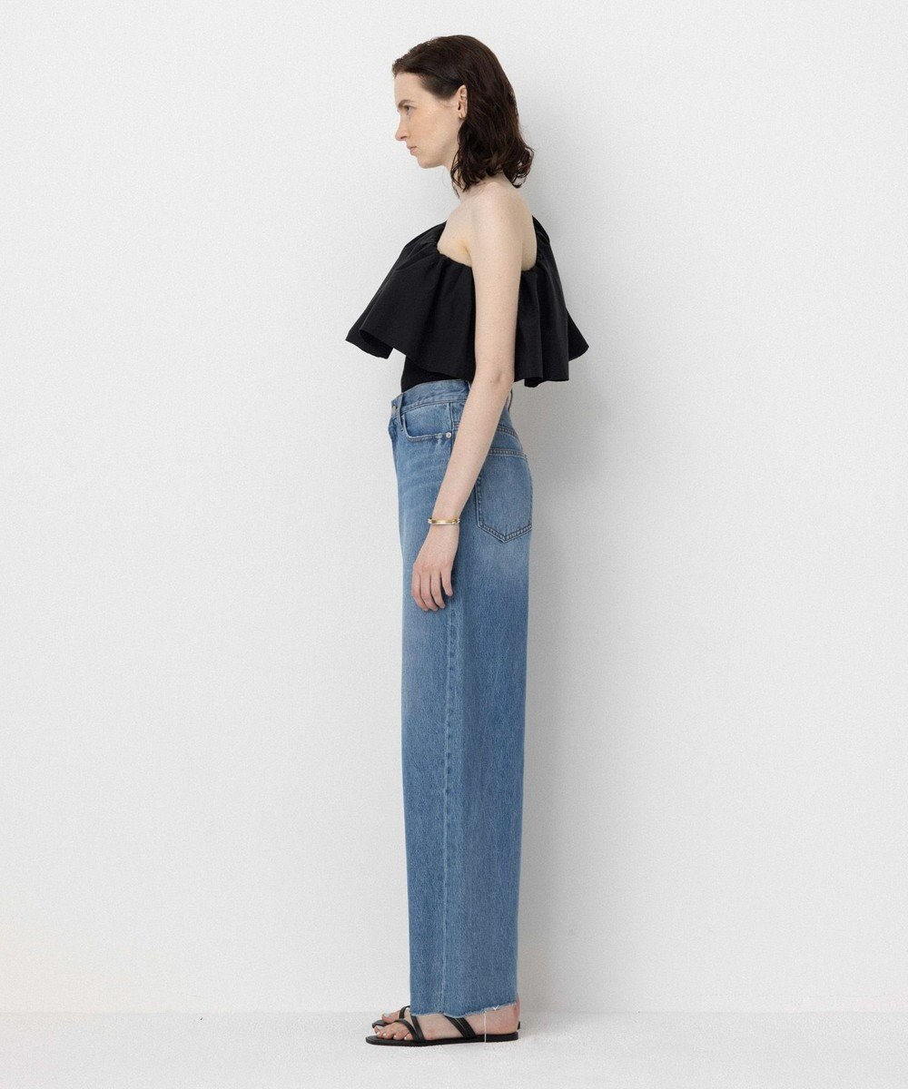 NAVE 【Nave・洗える/撥水/ストレッチ素材】ライトタフタ ワンショルダーブラウス 