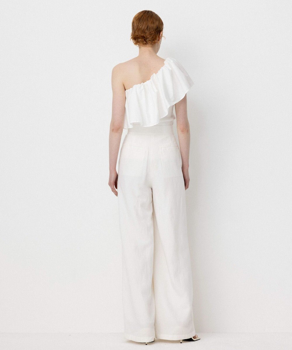 NAVE 【Nave・洗える/撥水/ストレッチ素材】ライトタフタ ワンショルダーブラウス 