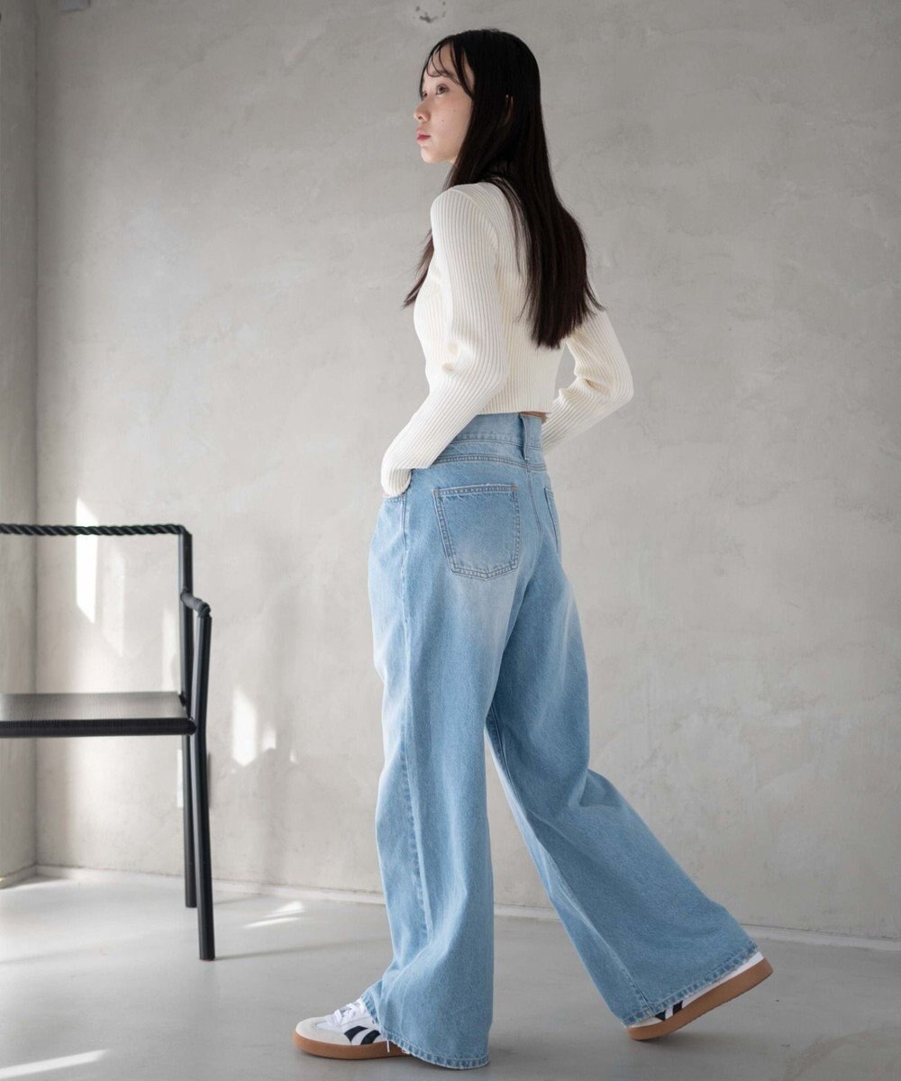 WEGO リブハイネックショートニット 