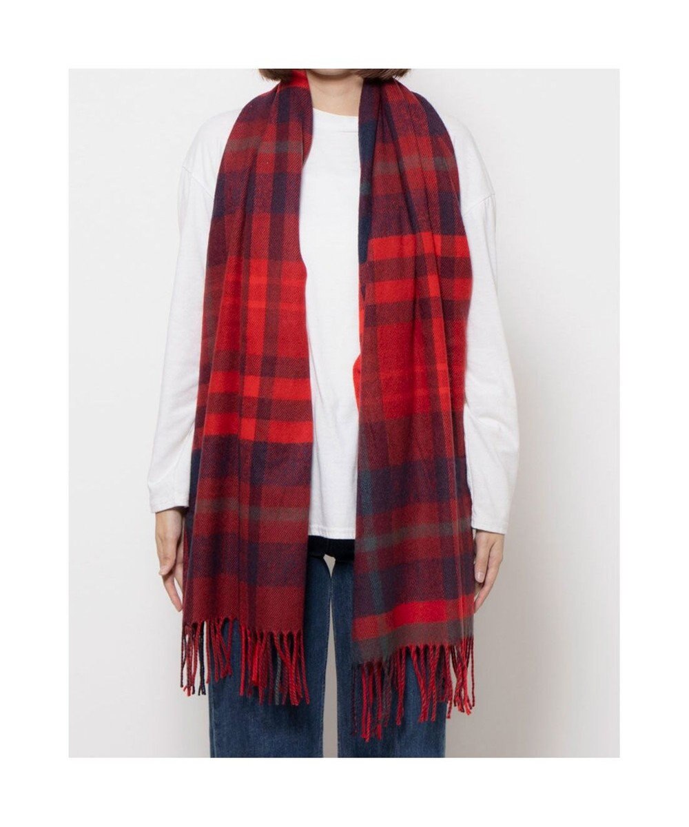 UNBILLION カシュネ cache nez / ウール混チェックストール 