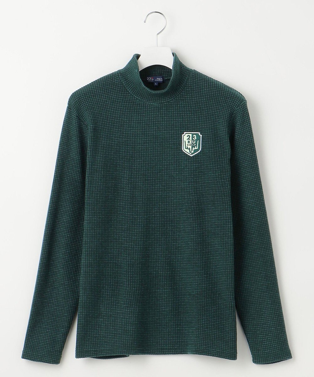 23区GOLF 冬の定番トップス【MEN】【吸湿発熱】グランサーモワッフル モックネックシャツ 