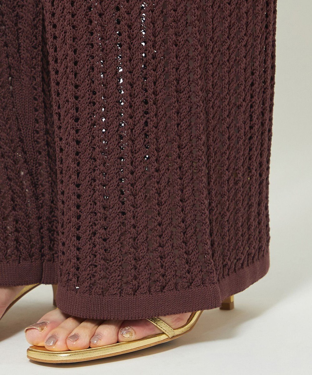 uncrave シースルーケーブルニット パンツ 