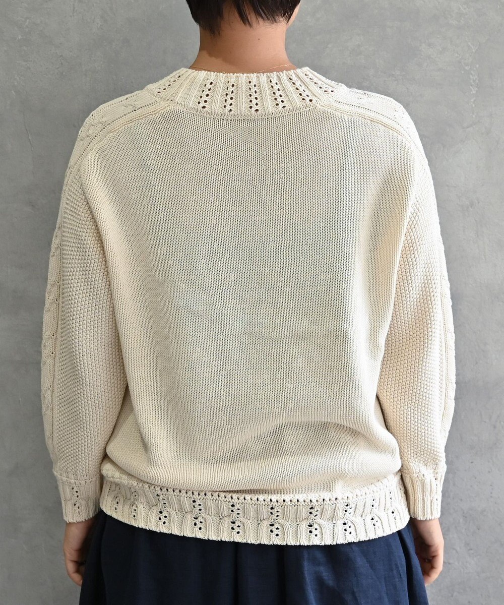 muuc 〈ドライタッチ高品質インド超長綿〉イラカ刺繍コットンプルオーバー 