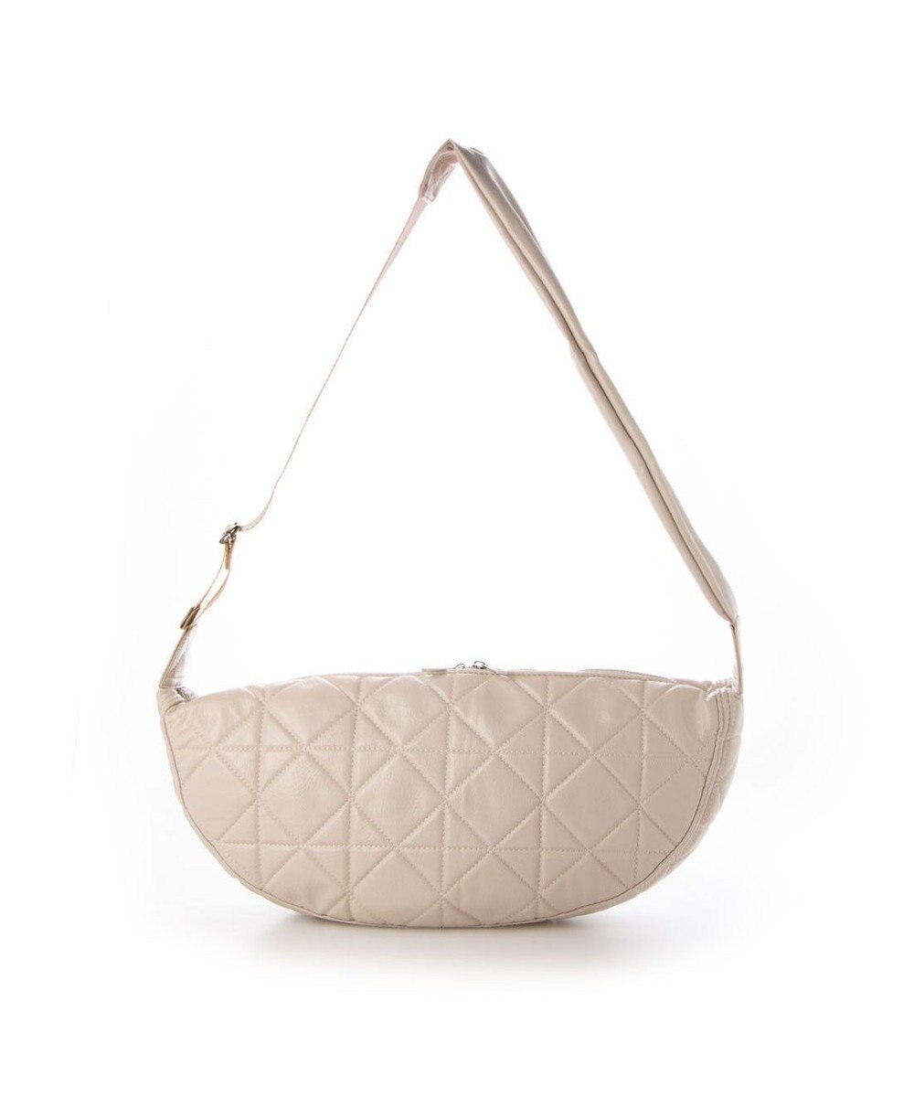 UNBILLION カシュカシュ cachecache / ソフト合皮キルティングハーフムーンショルダー 