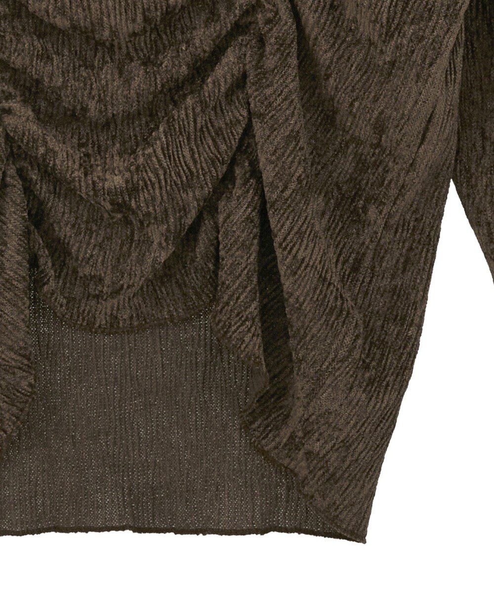 earth music&ecology プリーツベロア風ギャザープルオーバー 