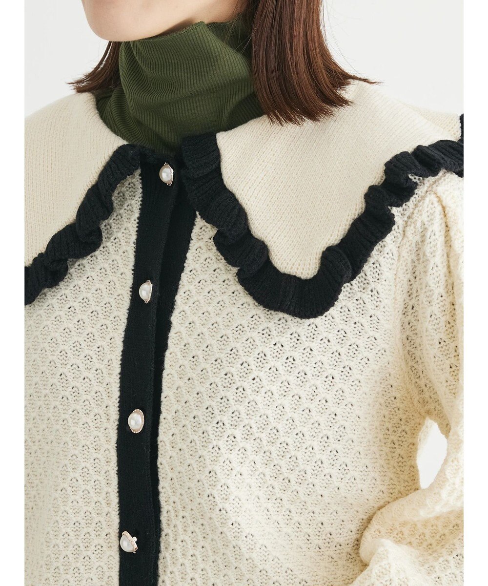 Green Parks ・Ｐｅｔｉｔ　Ｆｌｅｕｒ　ビッグカラーニットカーデ 