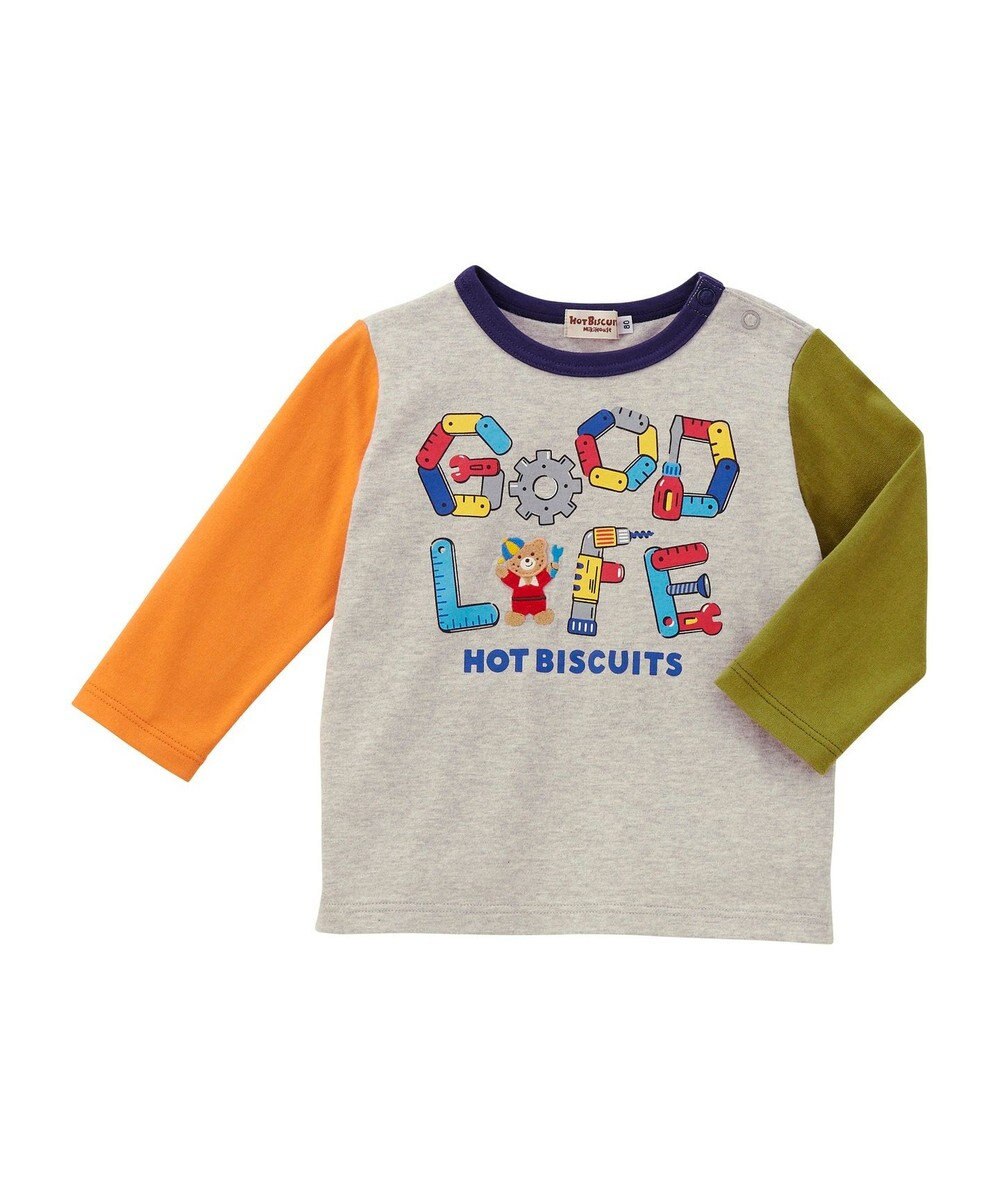MIKI HOUSE HOT BISCUITS 【80-120cm】GOOD LIFE 長袖Tシャツ 