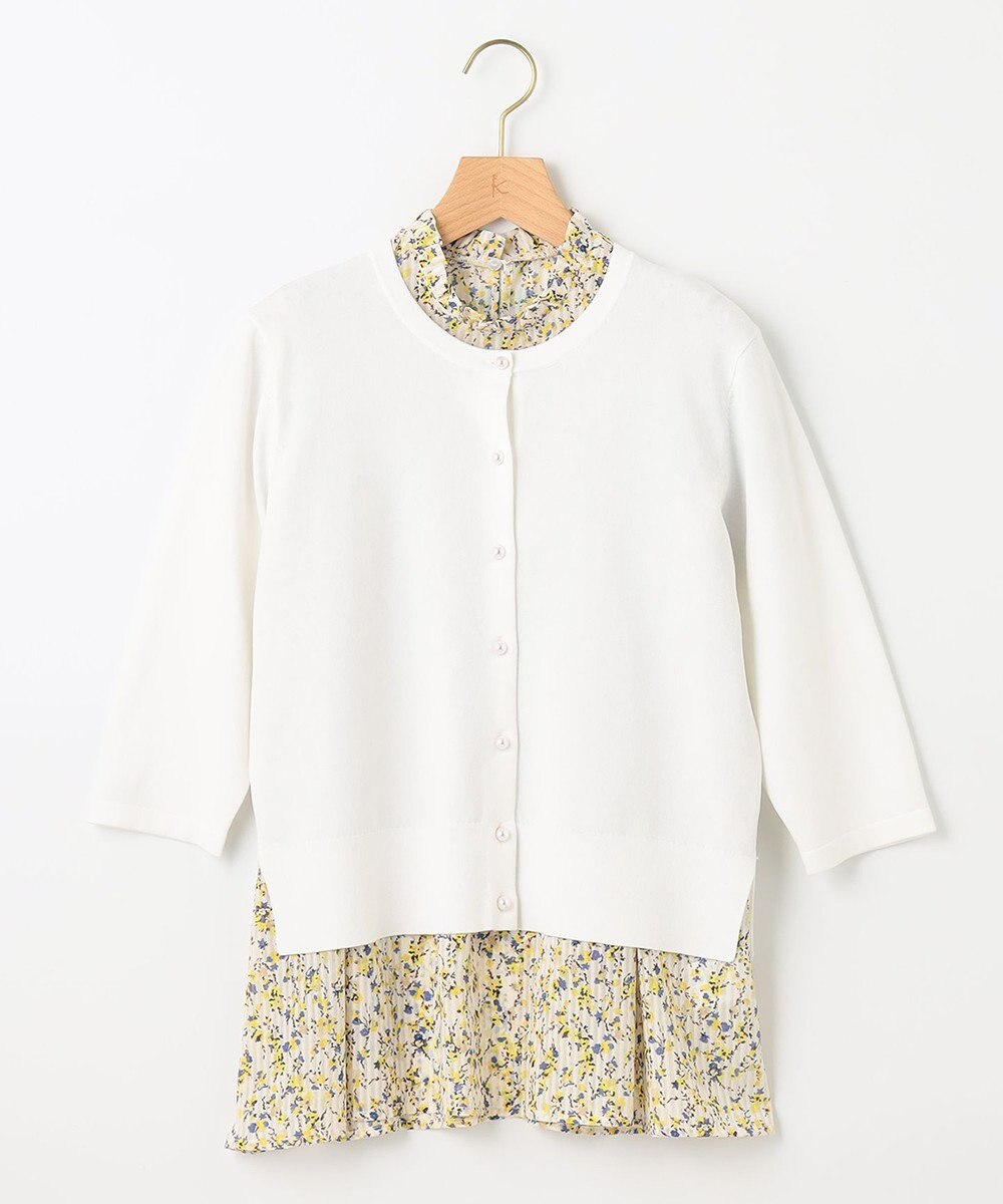 組曲 【WEB限定・2SET】フラワープリントアンサンブルニット 