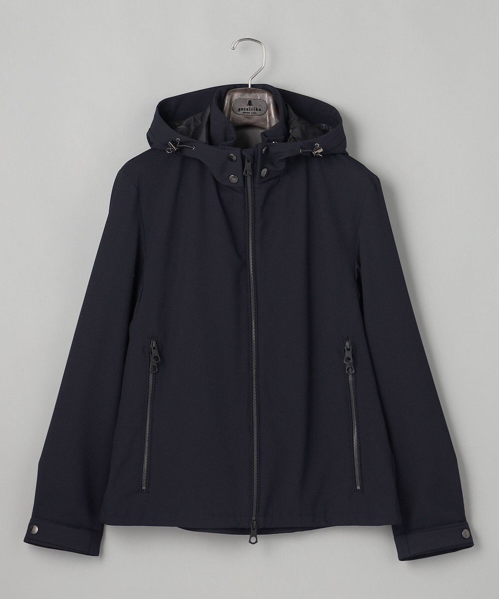 GOTAIRIKU 仕事で着られる【シワになりにくい/洗える/ストレッチ/吸水速乾】バブルテック フーデッドブルゾン 