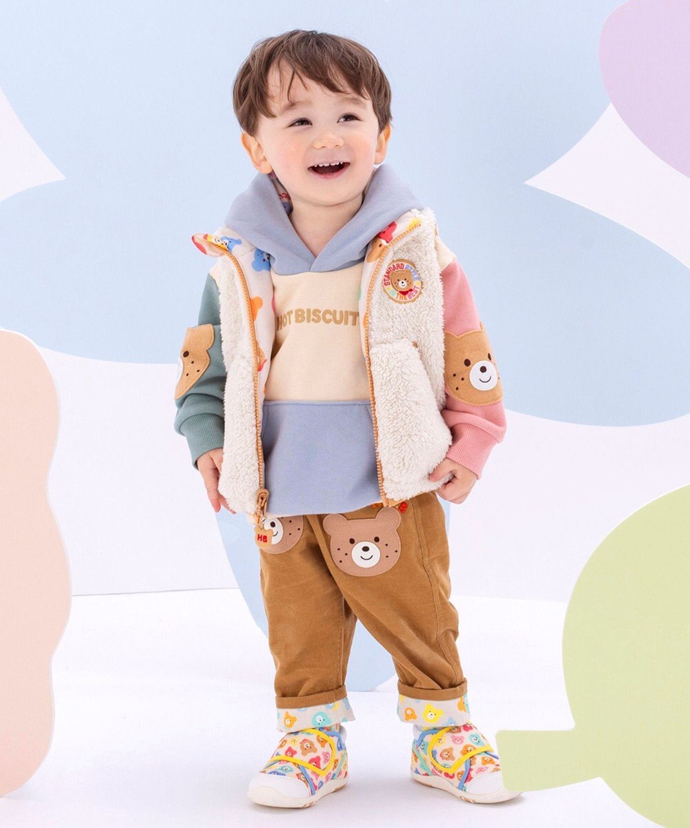 MIKI HOUSE HOT BISCUITS 【80-120cm】【NEW Color Series】裏毛パイル素材 パステルカラー フーディ 