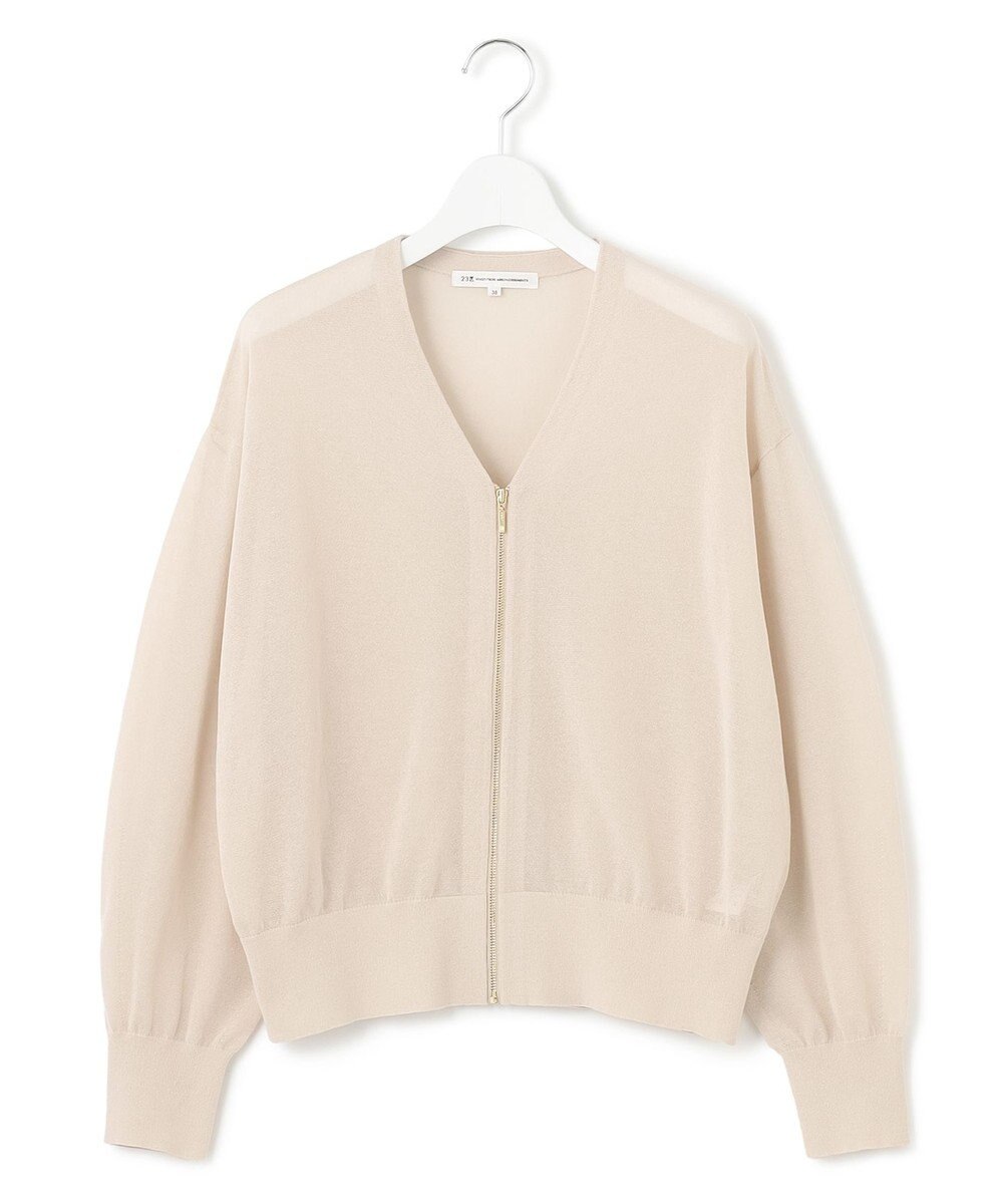 23区 L 【洗える】ライトシアーニット ブルゾン 